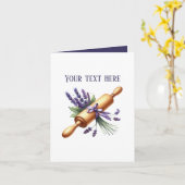 Cute bakery rolling pin customizable kaart (Gele Bloem)