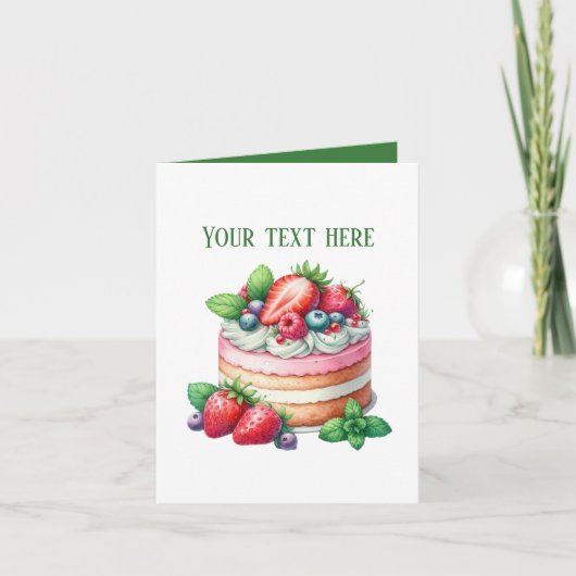 Cute Bakery taartliefhebbers aanpasbaar Kaart (Voorkant)