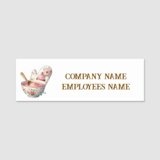 Cute Bakery voeg namen toe Naamplaatje (Voorkant)