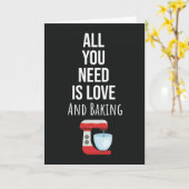 Cute Baking Cards Bakery Pastry Chef Bakeries Kaart (Gele Bloem)