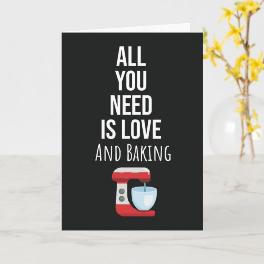 Cute Baking Cards Bakery Pastry Chef Bakeries Kaart (Gele Bloem)