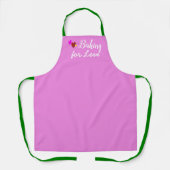 Cute Baking for Love Grill, roze Chef Baker's Schort (Voorkant)