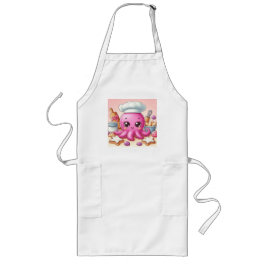 Cute baking octopus apron lang schort