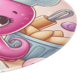 Cute baking octopus cutting board snijplank (Hoek)