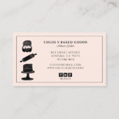 Cute Baking Utensils Bakery Visitekaartje (Achterkant)