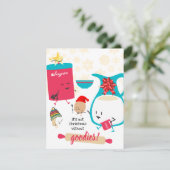 Cute bakken van kerstkoekjes (Staand voorkant)