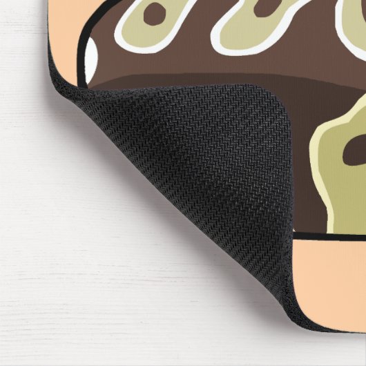 Cute Ball Python Pet Snake Drawing Mousepad Muismat (Hoek)