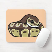 Cute Ball Python Pet Snake Drawing Mousepad Muismat (Met muis)