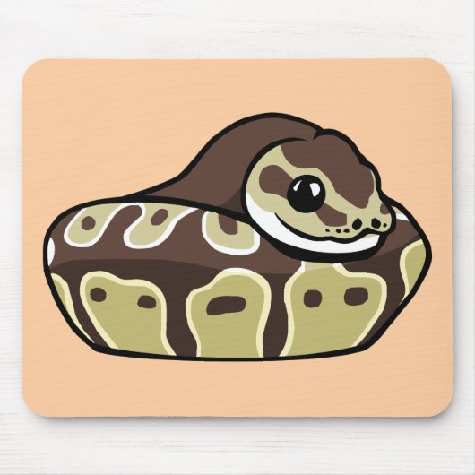 Cute Ball Python Pet Snake Drawing Mousepad Muismat (Voorkant)