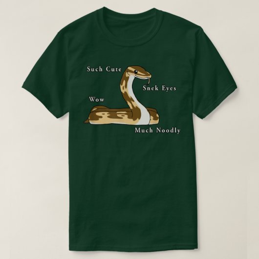 Cute Ball Python Snake T-shirt (Design voorkant)
