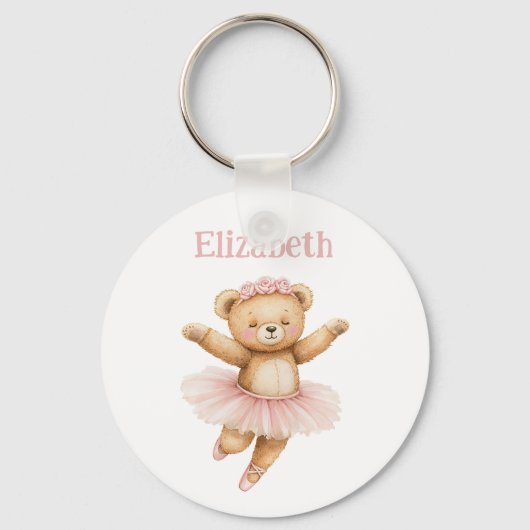 Cute ballerina bear sleutelhanger (Voorkant)