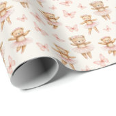 Cute ballerina bears cadeaupapier (Rol Hoek)