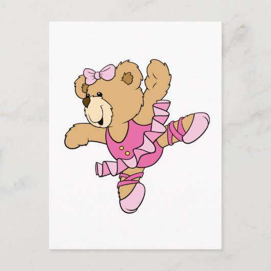 Cute Ballerina Beer Briefkaart (Voorkant)