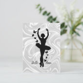 Cute Ballerina Briefkaart (Staand voorkant)