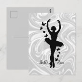 Cute Ballerina Briefkaart (Voorkant / Achterkant)