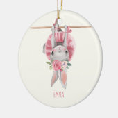 Cute Ballerina Bunny | Gepersonaliseerd Keramisch Ornament (Links)