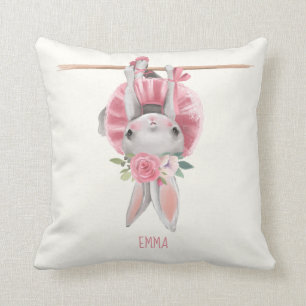 Cute Ballerina Bunny   Gepersonaliseerd Kussen