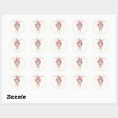 Cute Ballerina Bunny | Gepersonaliseerd Ronde Sticker (Vel)