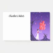 Cute Ballerina & Cat Night Sky Post-it Notes (Voorkant)