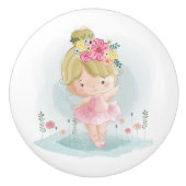 Cute Ballerina Ceramic Knob Keramische Knop (Voorkant)
