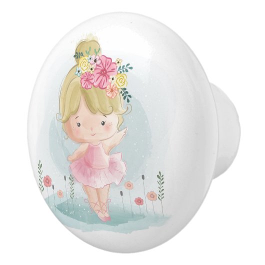 Cute Ballerina Ceramic Knob Keramische Knop (Rechts)