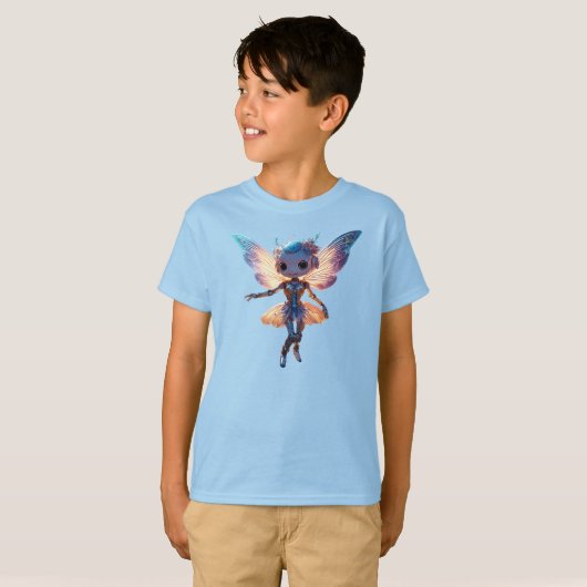 Cute Ballerina Dancing Robot Pixie T-shirt (Voorkant volledig)