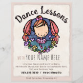 Cute Ballerina Dansles Dansstudio Promo Flyer (Voorkant)