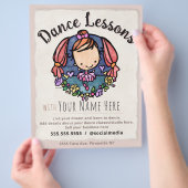 Cute Ballerina Dansles Dansstudio Promo Flyer (Hand)