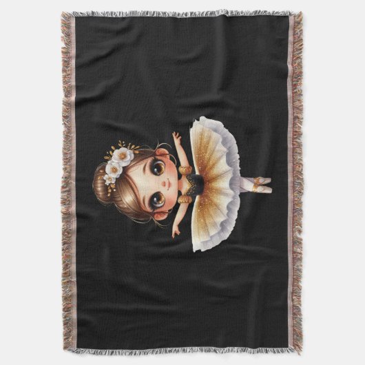 Cute Ballerina Deken (Voorkant Verticaal)