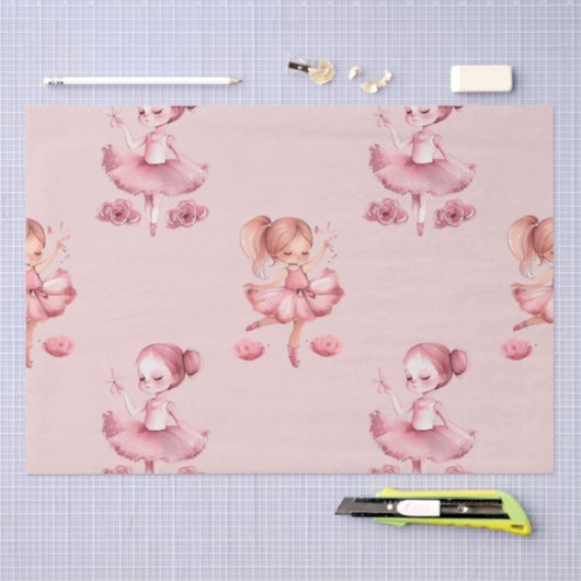 Cute Ballerina Design Tissue Paper Tissuepapier (Craft)