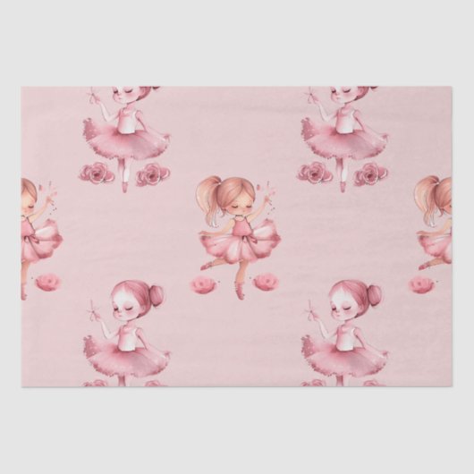Cute Ballerina Design Tissue Paper Tissuepapier (Voorkant)