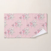 Cute Ballerina Elephant Pink Tutu Bad Handdoek (Handdoek)