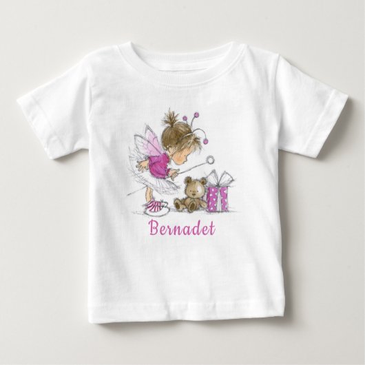 Cute Ballerina Fairy Baby T-Shirt (Voorkant)