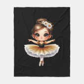Cute Ballerina Fleece Deken (Voorkant)