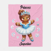 cute ballerina gingerbread girl Fleece Blanket (Voorkant)