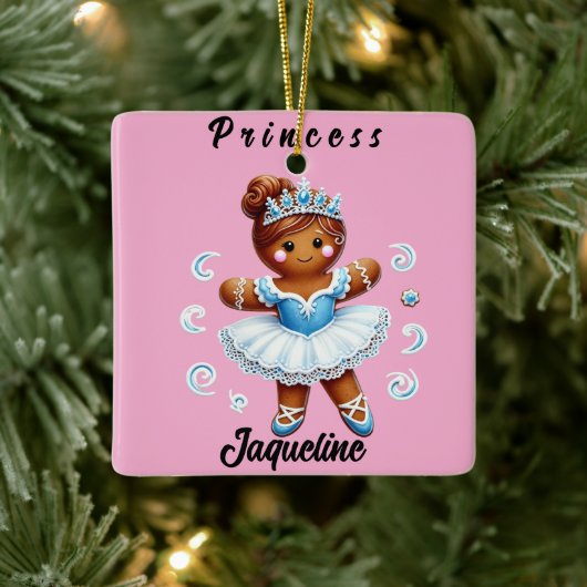 cute ballerina gingerbread girl Ornament (Boom)