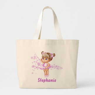 Cute Ballerina Girl Herbruikbare Canvas tas