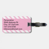 Cute Ballerina Girl - Roze Bagagelabel (Achterkant horizontaal)