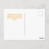 Cute Ballerina Halloween Bat en Moons Ballet Briefkaart (Achterkant)