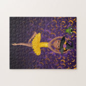 Cute Ballerina Halloween Bat en Moons Ballet Legpuzzel (Horizontaal)