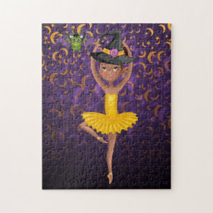 Cute Ballerina Halloween Bat en Moons Ballet Legpuzzel