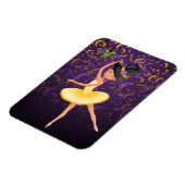 Cute Ballerina Halloween Bat en Moons Ballet Magneet (Linkerzijde)