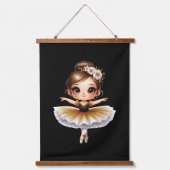 Cute Ballerina Hangend Wandkleed (Voorkant)