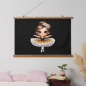 Cute Ballerina Hangend Wandkleed (Slaapkamer)