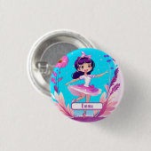 Cute Ballerina met  neus Ronde Button 3,2 Cm (Voorkant /achterkant)