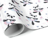 Cute Ballerina Panda Beren Ballet Dance Cadeaupapier (Rol Hoek)