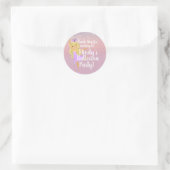 Cute Ballerina Party Doodle Classic Round Sticker (Tas)
