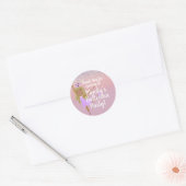 Cute Ballerina Party Doodle Classic Round Sticker (Envelop)