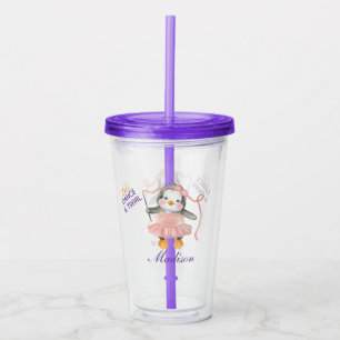 Cute Ballerina Penguin Personalize Acryltumbler Acryl Drinkbeker