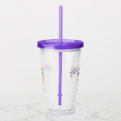 Cute Ballerina Penguin Personalize Acryltumbler Acryl Drinkbeker (Rechts)